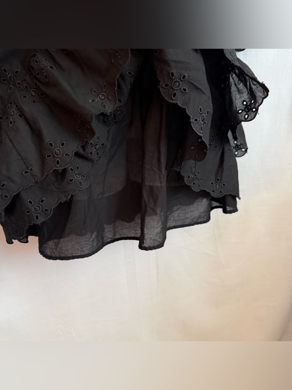 ZARA M Women's Black
Eyelet Mini Dress Puff Sleeve
Ruffle Smocked Party
Funeral - Picture 6 of 8